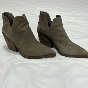 Vince Camuto Gray Suede Booties
